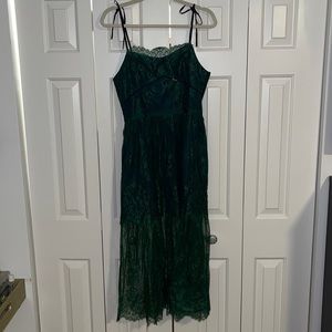 Self Portrait Fine Lace Green Dress US 10 NWT